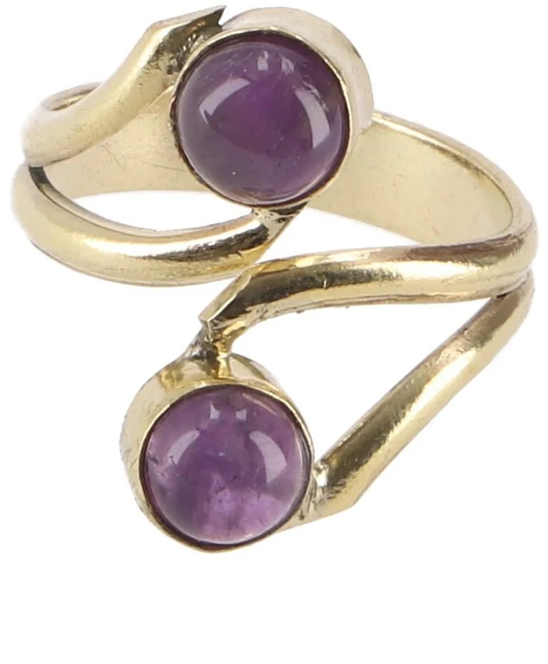 Guru-Shop Fingerring Goldfarbener Ring aus Indien, Boho Schmuck -.. goldfarben