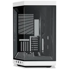 HYTE Y70 Zweikammer ATX Midi Tower Gaming Gehäuse Schwarz/Weiß mit Glasfenster