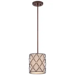 Braune Gitter-Mini-Pendelleuchte mit 1 Licht - Copper Canyon