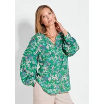 GOLDNER Florale Viskosebluse grün 20