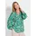 GOLDNER Florale Viskosebluse grün 20