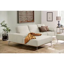 W.Schillig Ecksofa "run, Designsofa, bequem, L-Form", weiß (cream weiß z73), B:299cm H:88cm T:178cm, Longlife Xtra-Leder Z73: Naturwalkleder der Luxusklasse aus den erlesensten Rohhäuten.