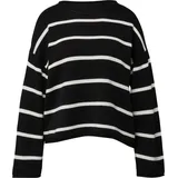 s.Oliver Gestreifter Pullover im Relaxed Fit Schwarz / Weiß 4XL