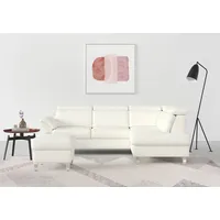 Ecksofa SIT & MORE "Arngast L-Form", weiß (reinweiß), B:245cm H:84cm T:194cm, Sofas, inklusive Kopfteilverstellung und Federkern