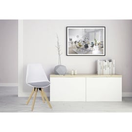Wohnling Esszimmerstühle WL5.025 weiß grau Kunststoff