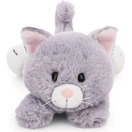 NICI Kuscheltier Katze grau 20 cm liegend GRÜN - Lila