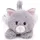 NICI Kuscheltier Katze grau 20 cm liegend GRÜN - Lila