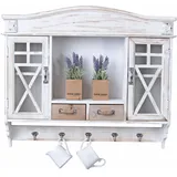 Hängeschrank Shabby Chic Küchenschrank Haken Vitrine Wandvitrine Wandboard Antik
