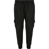 URBAN CLASSICS Boys Fitted Cargo Sweatpants in schwarz