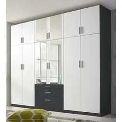 Drehtürenschrank HILDESHEIM-EXTRA - grau