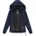 Ragwear Damen warme wasserdichte Winterjacke Outdoorjacke mit Kapuze Nuggie Melange Navy Gr. XXL - XXL