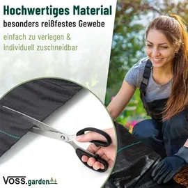 Voss.garden Bodengewebe 31,5m2 - 110g/m2, Bändchengewebe 15x2,1m, gegen Unkraut