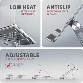 AXAGON HMC-STND Ständer für 10"-16" Laptops & Silber