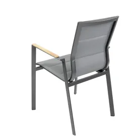 BellaVista Newport Stapelstuhl 57 x 60,5 x 90 cm grau 2 St.