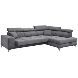 Sofa.de Ecksofa Chenille 4-Sitzer Grau