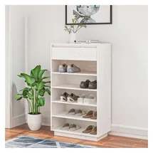vidaXL Schuhregal 60 x 105 x 34 cm weiß