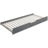 TICAA Bettschubkasten Schubkasten Set / Zusatzbett, Zusatzbett inkl. Rollrost, Praktisches Zubehör mit Funktion grau