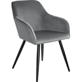 1 St. Samt grau/schwarz