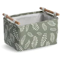 Zeller Aufbewahrungskorb Leaves Aufbewahrungsbox, Baumwolle/Polyester, 30,5x21x18cm