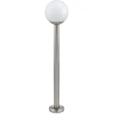 EGLO Smart Home LED Außen-Stehlampe Nisia-C, Wegelampe, Outdoor Standleuchte, Edelstahl in edelstahl, Kunststoff in weiß E27 Fassung, IP44