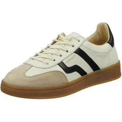 Sneaker GANT "Cuzima", Damen, Gr. 37, beige (beige kombiniert), Leder, Veloursleder, kontrastfarbene Details, casual, Schuhe, im Vintage-Look
