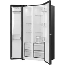 Gorenje NRS917C61BX Side-by-Side (528 l, 1786 mm hoch, Schwarz inox look)