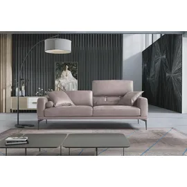 Egoitaliano 2,5-Sitzer Masu, Designsofa mit erstklassigem Sitzkomfort, Breite 218cm, inkl. 2 Kissenrollen, Rückenelemente manuell verstellbar, Metallfüße beige