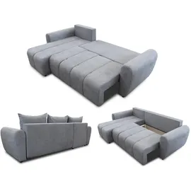 Sofnet Ecksofa Cleo L mit Schlaffunktion - Sofa mit Bettkasten, Polsterecke, Couchgarnitur, Eckcouch, Couch, Sofagarnitur - Ottomane Universal Beige (Soro 23)