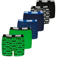 Puma Boxershort 6er Pack in Schwarz/Blau/Grün | Gr.: 170-176