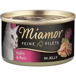 Katzen - Nassfutter MIAMOR Adult Feine Filets in Jelly Huhn & Reis, 100 g