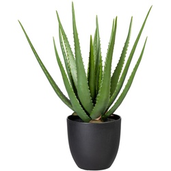 Kunststoff Aloe Im Topf Mit Erde  55 Cm
