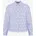 Bluse mit Streifen und Stickerei Blau 38