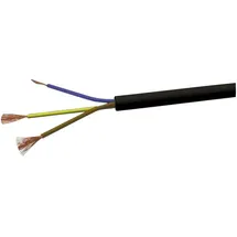 VOKA Kabelwerk H05VVF3X15 Schlauchleitung H03VV-F 3 x 1.5 mm2 Schwarz 100 m