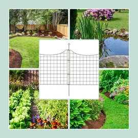 Relaxdays Teichzaun, Unterbogen, mit 5 Elementen braun