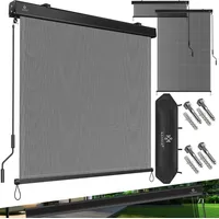 Kesser Senkrechtmarkise Außenrollo 180 x 250 cm Transparent/Anthrazit