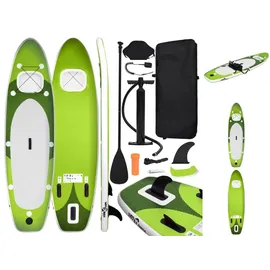 vidaXL SUP-Board-Set Aufblasbar 330 x 76 x 10 cm grün