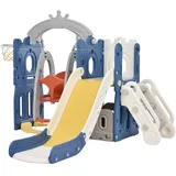 Baby Rutsche und Schaukel Set Freistehende Rutsche Kleinkind Kletter Schaukel Set Kleinkind Spielplatz Spiel Set Indoor Outdoor Lange Rutsche Babyspielplatz Activity Center (Tower)