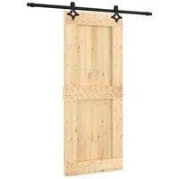 vidaXL Schiebetür rechts 85 x 210 cm Braun/Schwarz