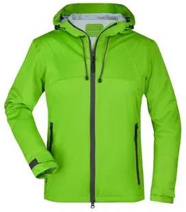 Damen Ultraleicht Softshelljacke JN1097, grün/eisen-grau, Größe S - grün - S