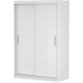 fabryka mebli idźczak Schwebetürenschrank Neomi 04 - Weiß/Weiß, 120cm, moderner Kleiderschrank - Weiß