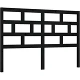 vidaXL Kopfteil Schwarz 186x4x100 cm Massivholz Kiefer