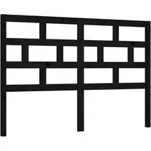 vidaXL Kopfteil Schwarz 186x4x100 cm Massivholz Kiefer