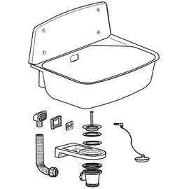 Otto Haas Kunststoff-Universal-Ausgussbecken "Astrid" granitfarben