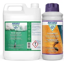 Waschmittel Tech Wash 5L & Imprägniermittel TX.Direct 1L Einheitsfarbe 6 LITER