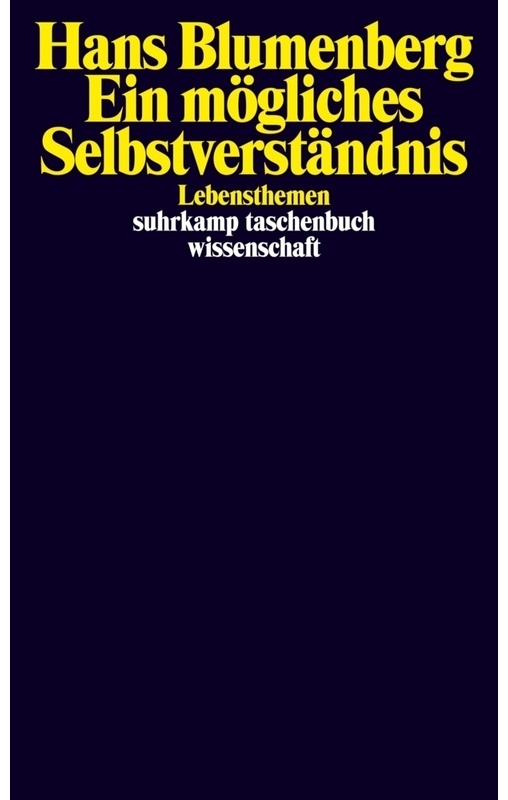 Ein Mögliches Selbstverständnis - Hans Blumenberg  Taschenbuch
