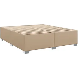 vidaXL Boxspringbett Matratze Cappuccino-Braun 180x200 cm Kunstleder