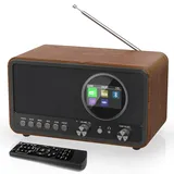 MONODEAL DAB Radio (DAB+, DAB Plus, UKW, HiFi Lautsprecher 5W, Kopfhöreranschluss, TFT Display, Tastensteuerung), Küchenradio mit 60 Presets, Sleeptimer Snooze