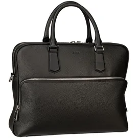 Boss New Crosstown Aktentasche Leder 38 cm Laptopfach schwarz