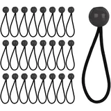 Relaxdays Spanngummis mit Kugel, 25er Set, Planen Spanner 22 cm, Befestigung, Gummispanner, Zelt & Ladungssicherung, 25x