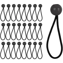 Relaxdays Spanngummis mit Kugel, 25er Set, Planen Spanner 22 cm, Befestigung, Gummispanner, Zelt & Ladungssicherung, 25x